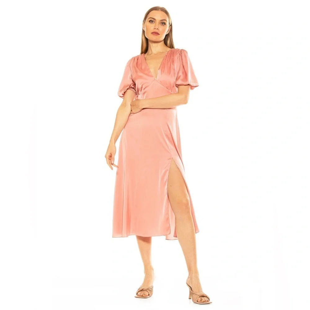 alexia admor pink dress Alexia Admor Women's Fay Midi Fit And Flare Dress, Yellow, 12